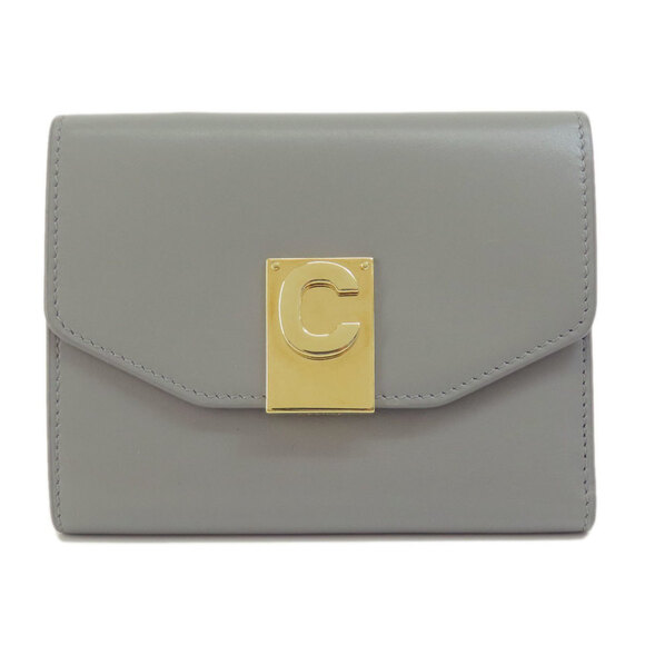 CELINE Gray Leather Wallet - Picture 1 of 10